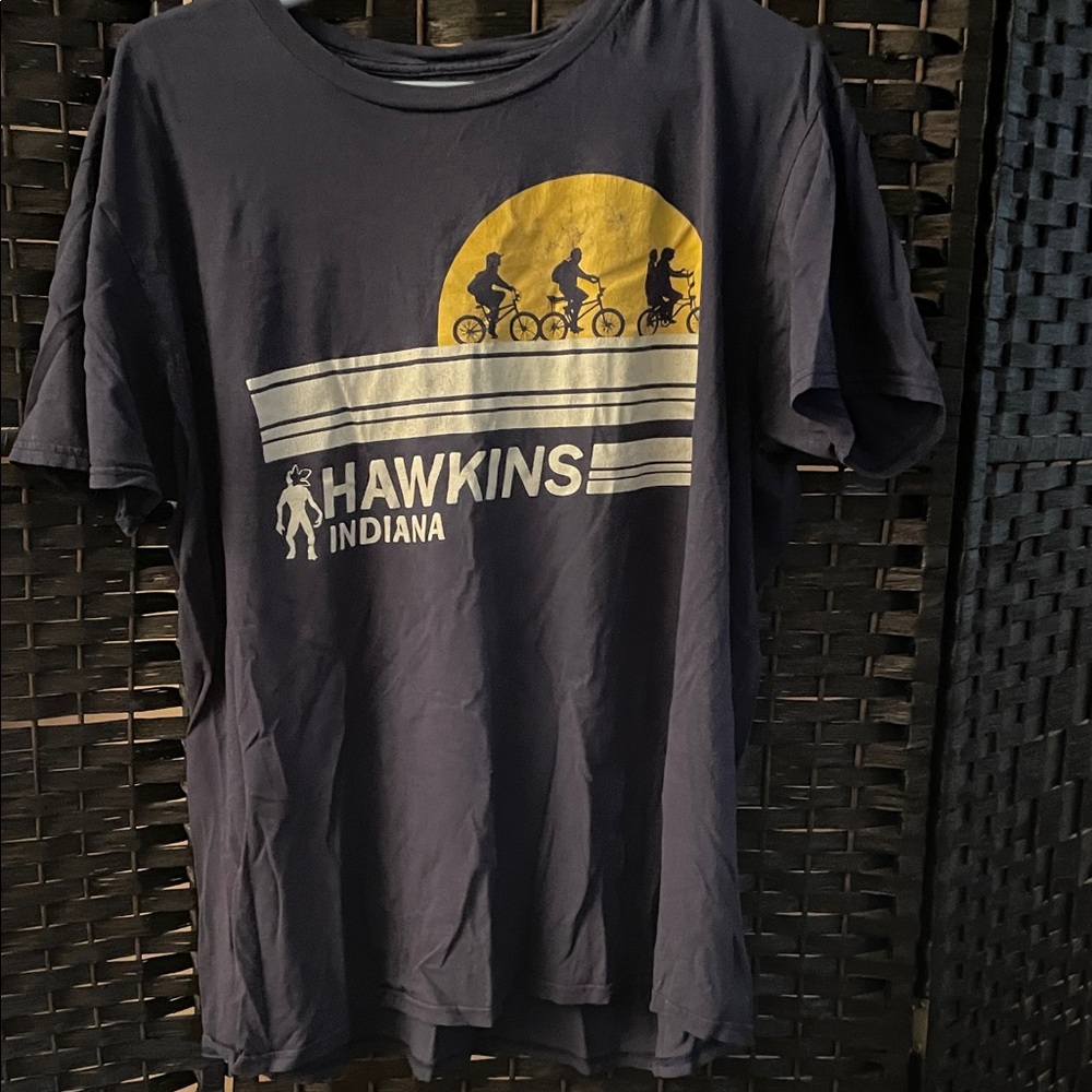 Navy Stranger Things “Hawkins Indiana” Graphic T-Shirt